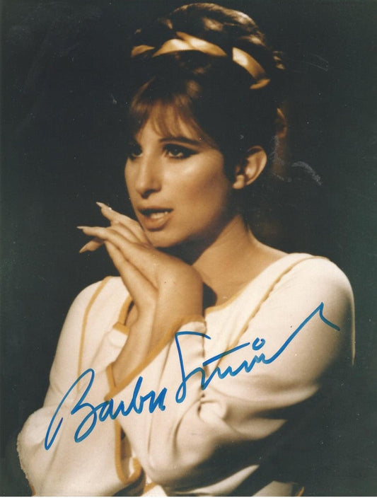 Barbra Streisand signed photo Boston memorabilia