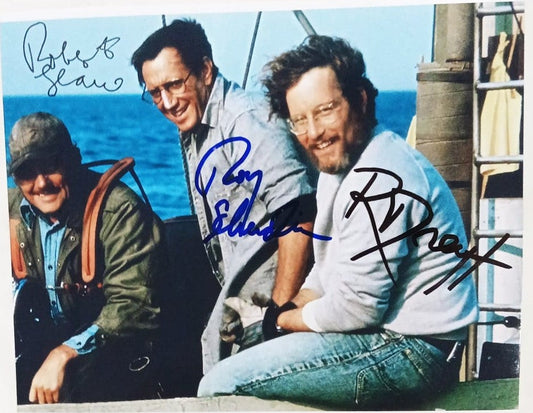 jaws cast signed photo movie scene boston memorabilia
