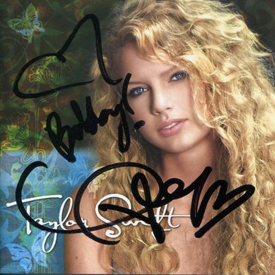 taylor swift signed album black marker