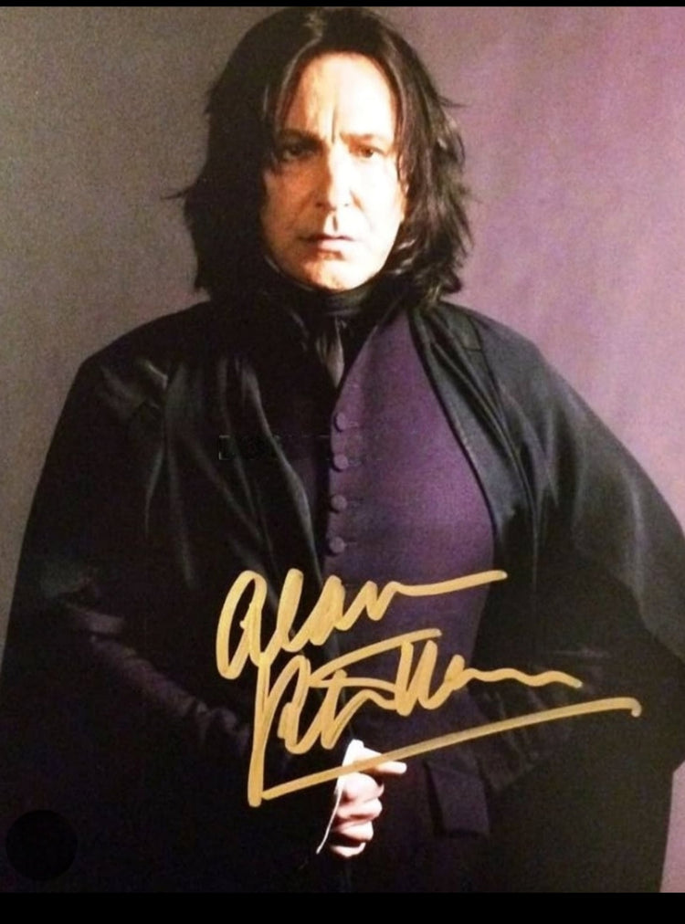 Alan Rickman Harry Potter signed photo in Gold marker Boston memorabilia