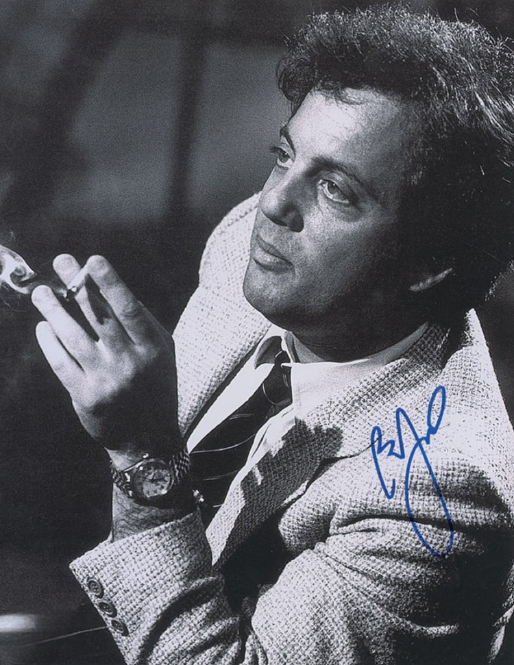 Billy Joel signed photo with cigar and hand Boston memorabilia