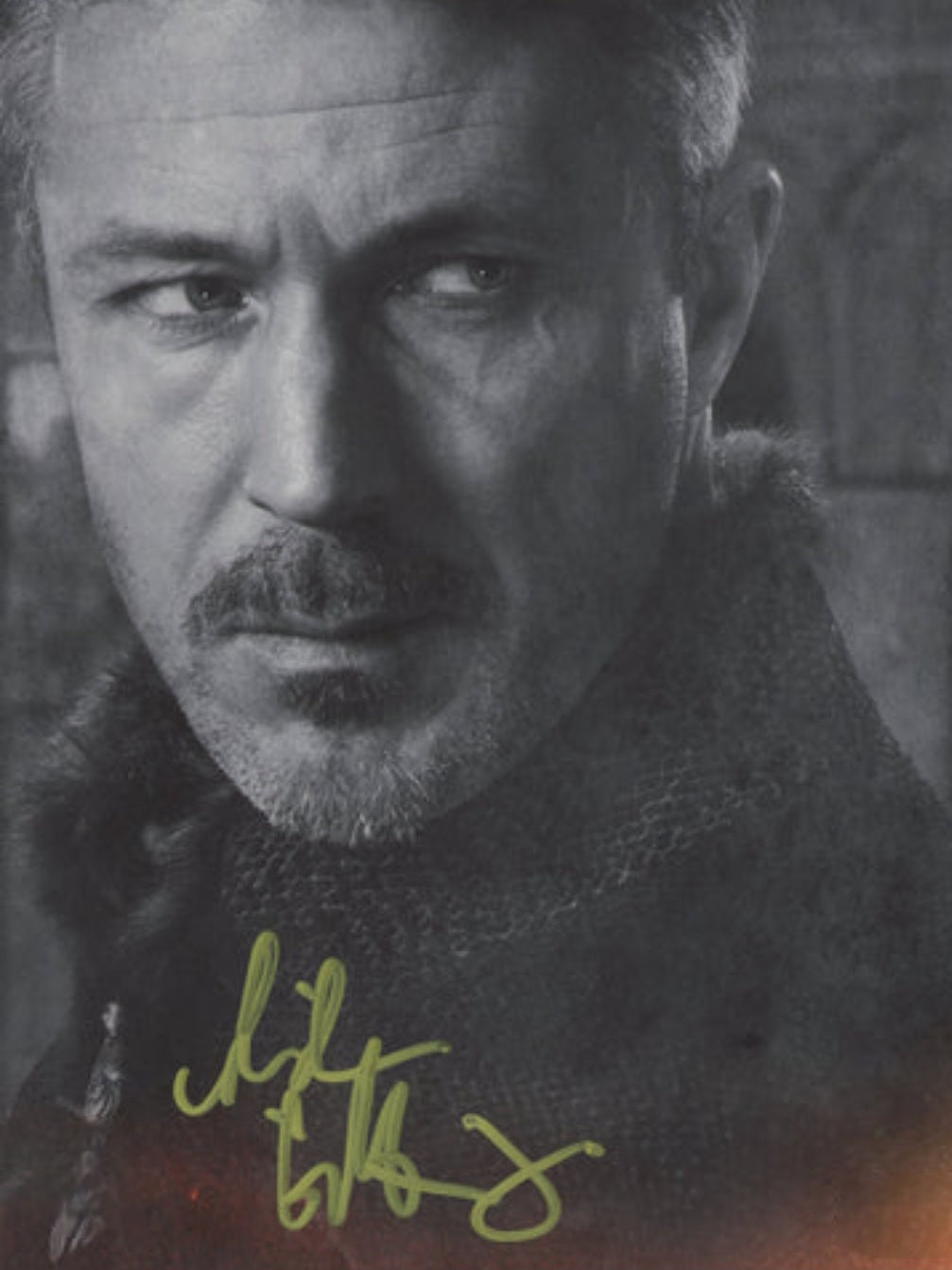 Aiden Gillen signed photo in Gold marker Game of Thrones