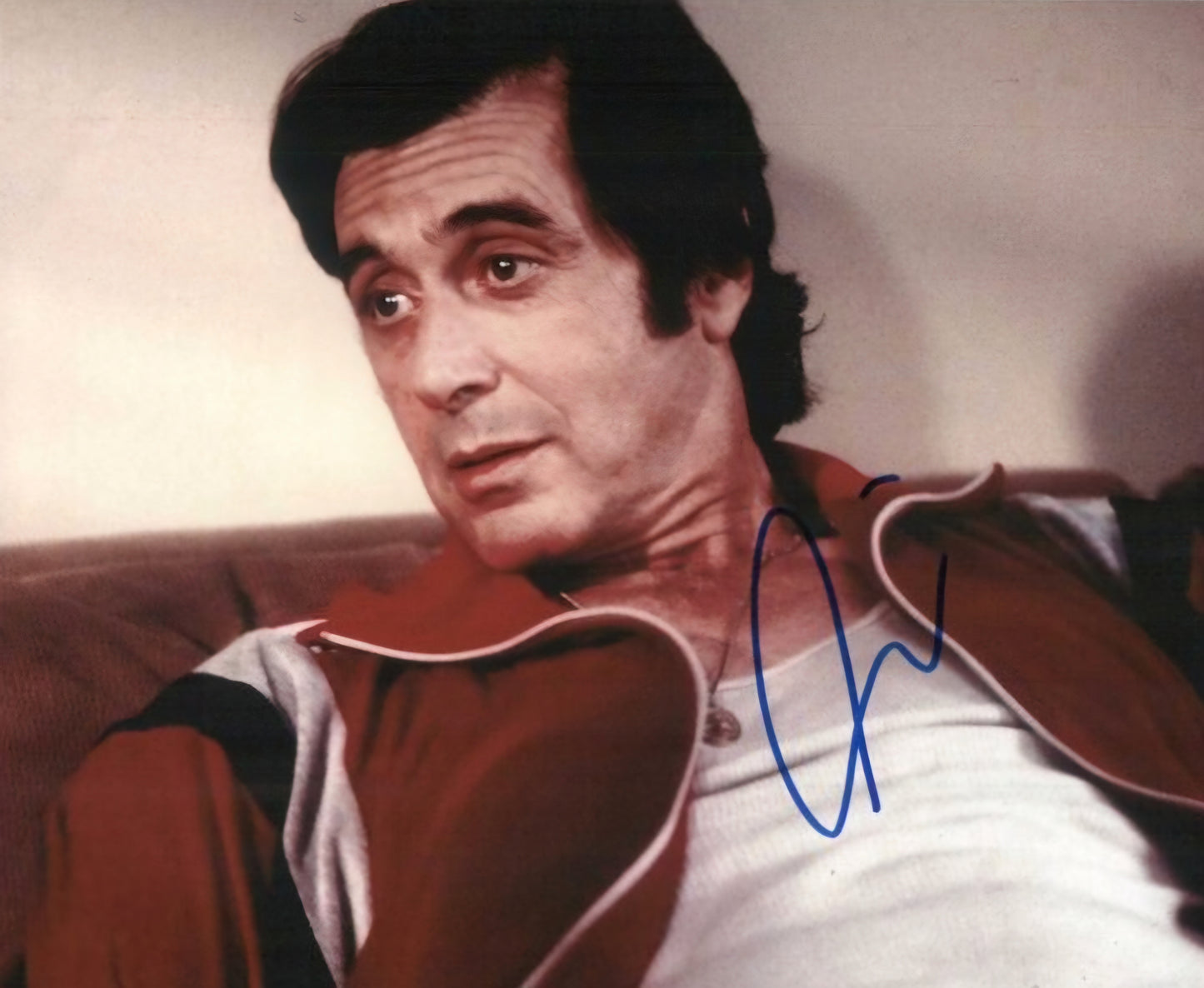 Al Pacino signed photo red jogging suit