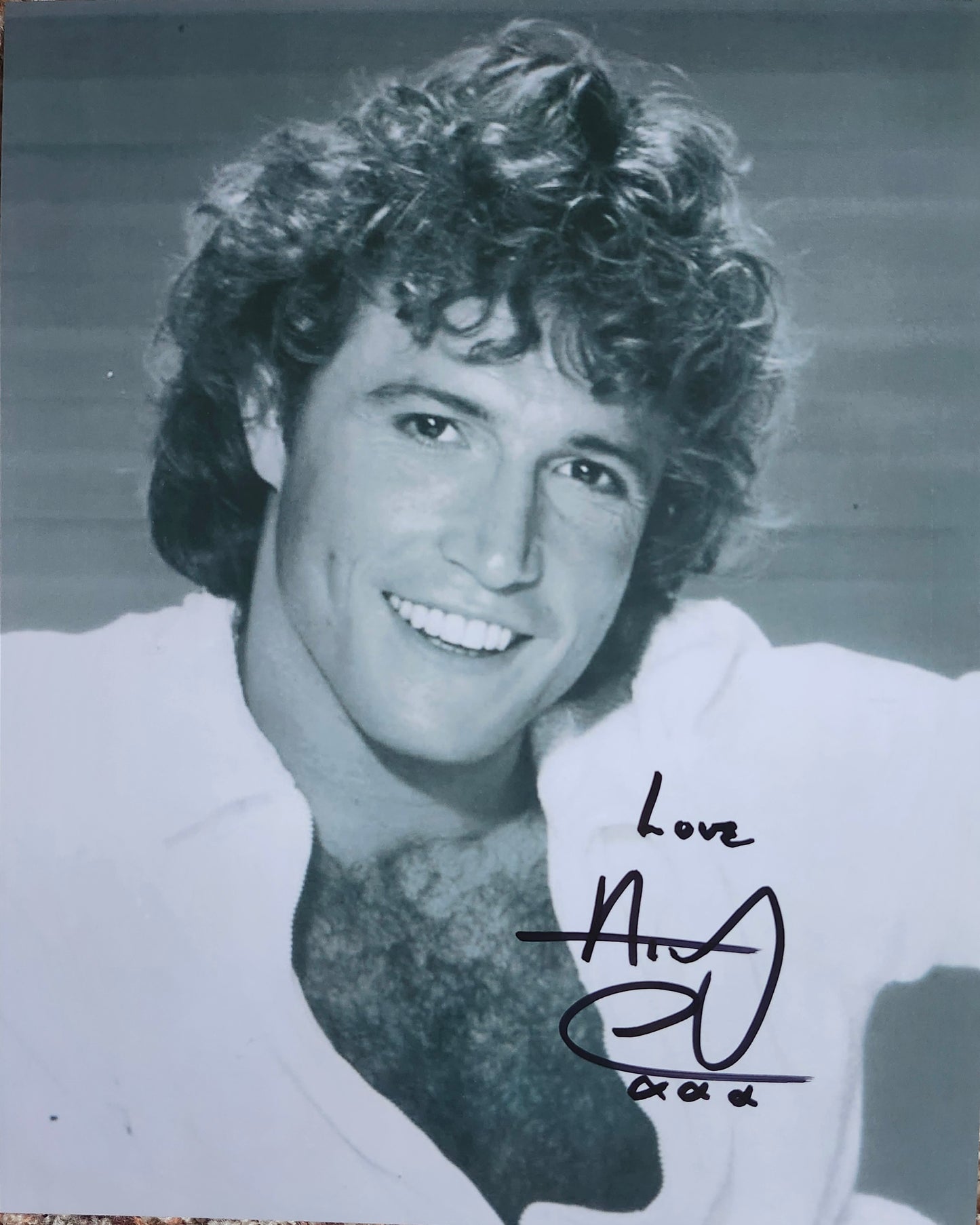 Andy Gibb signed photo black marker Boston memorabilia