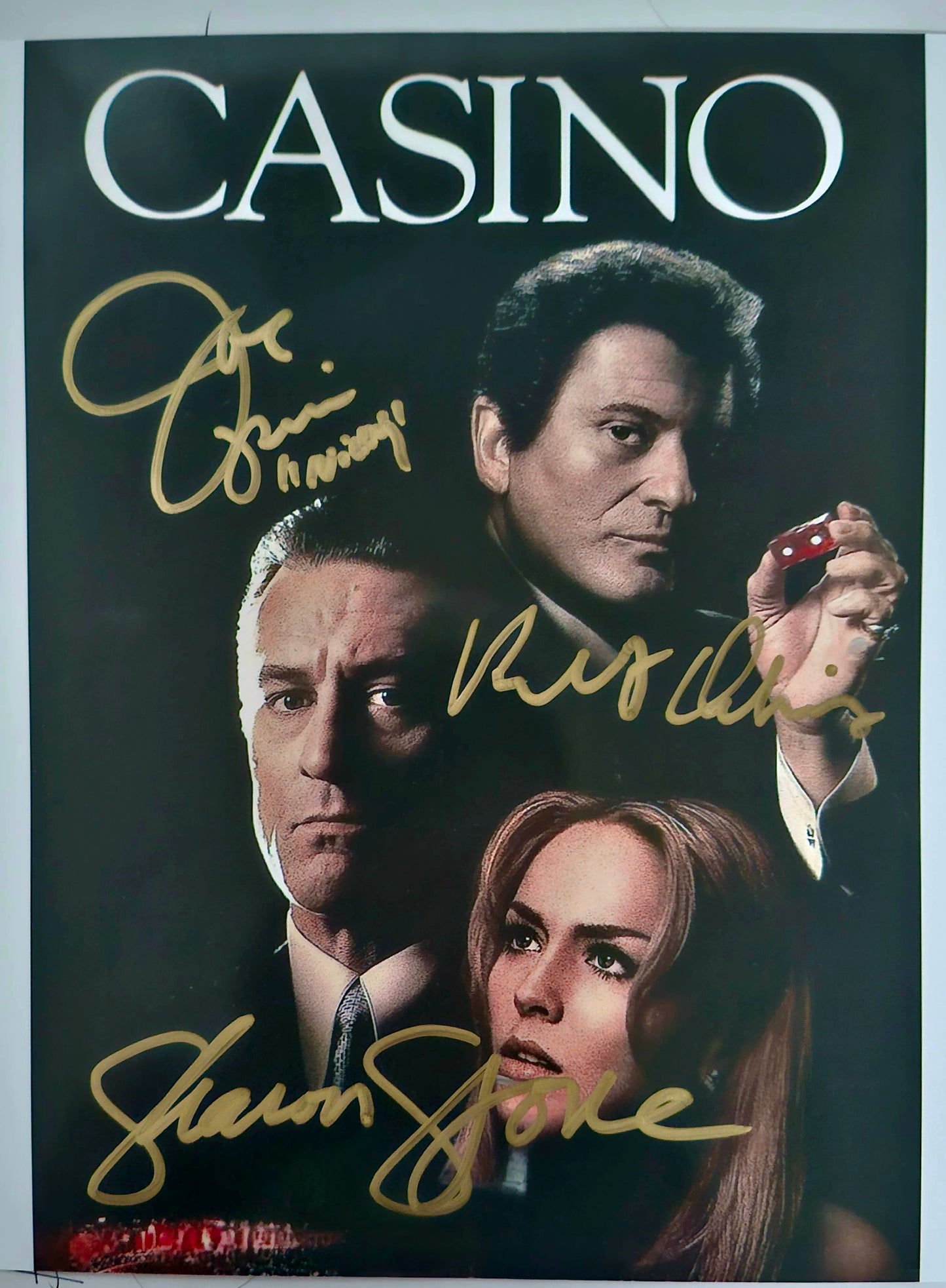 Casino cast signed photo in Gold marker Boston memorabilia