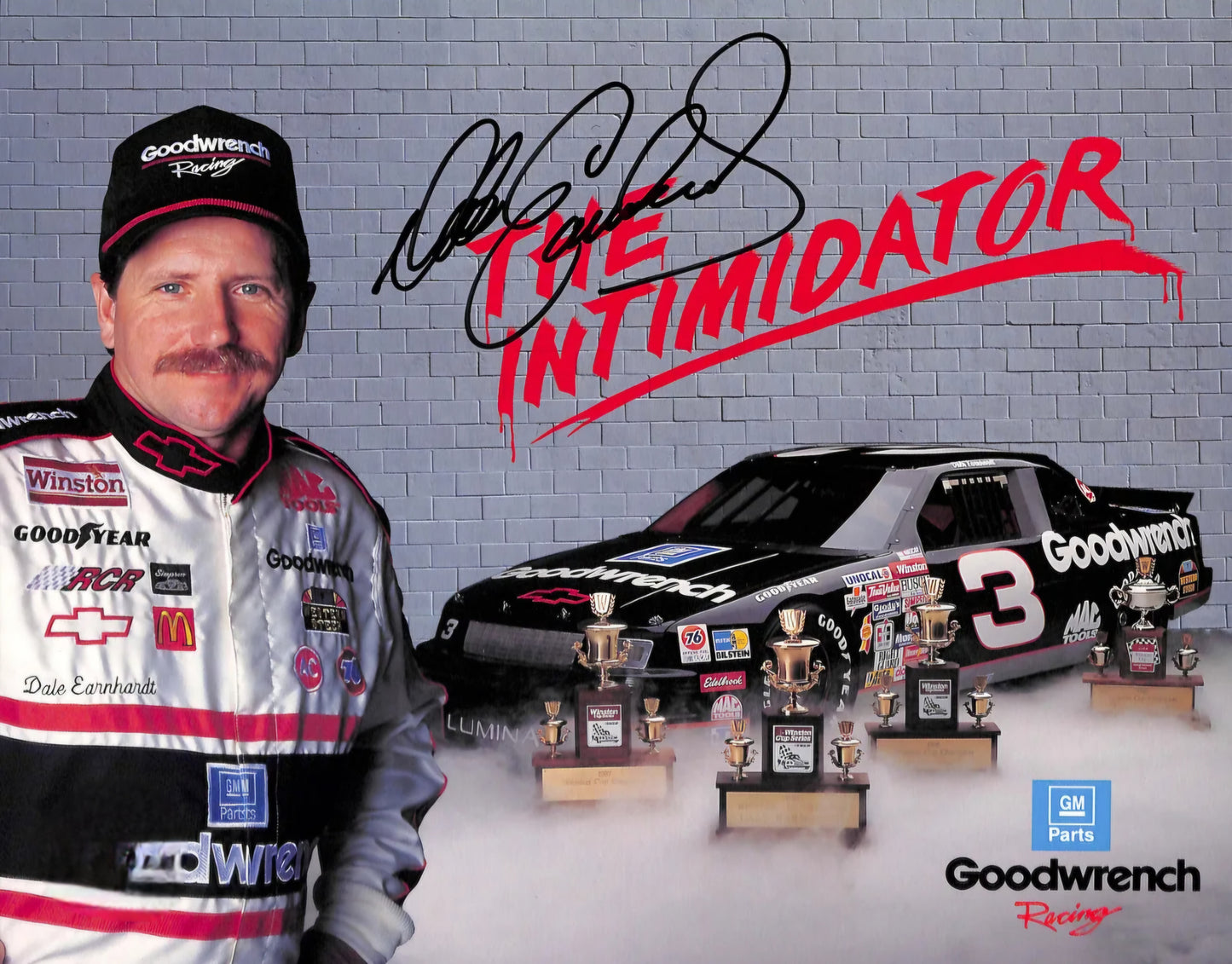Dale Earnhardt signed photo in black marker the Intimidator
