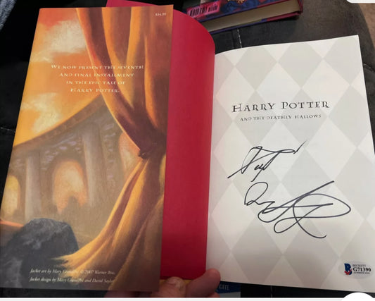 Daniel Radcliffe signed Harry Potter book