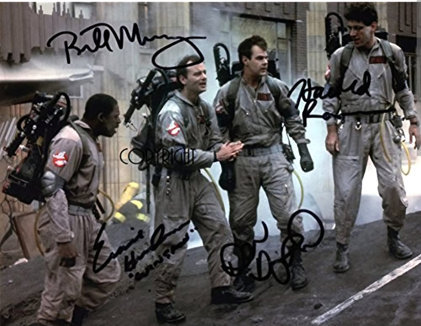 Ghostbusters cast signed photo ready for action