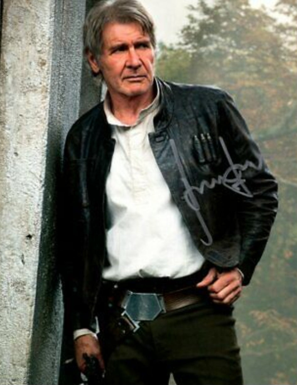 Harrison Ford sign photo silver marker another jacket image Boston memorabilia