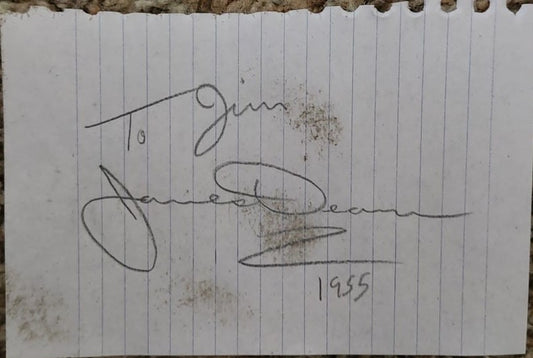 James Dean signed paper cut vintage