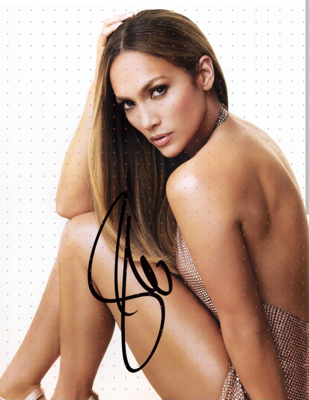 Jennifer Lopez signed photo black marker Boston memorabilia