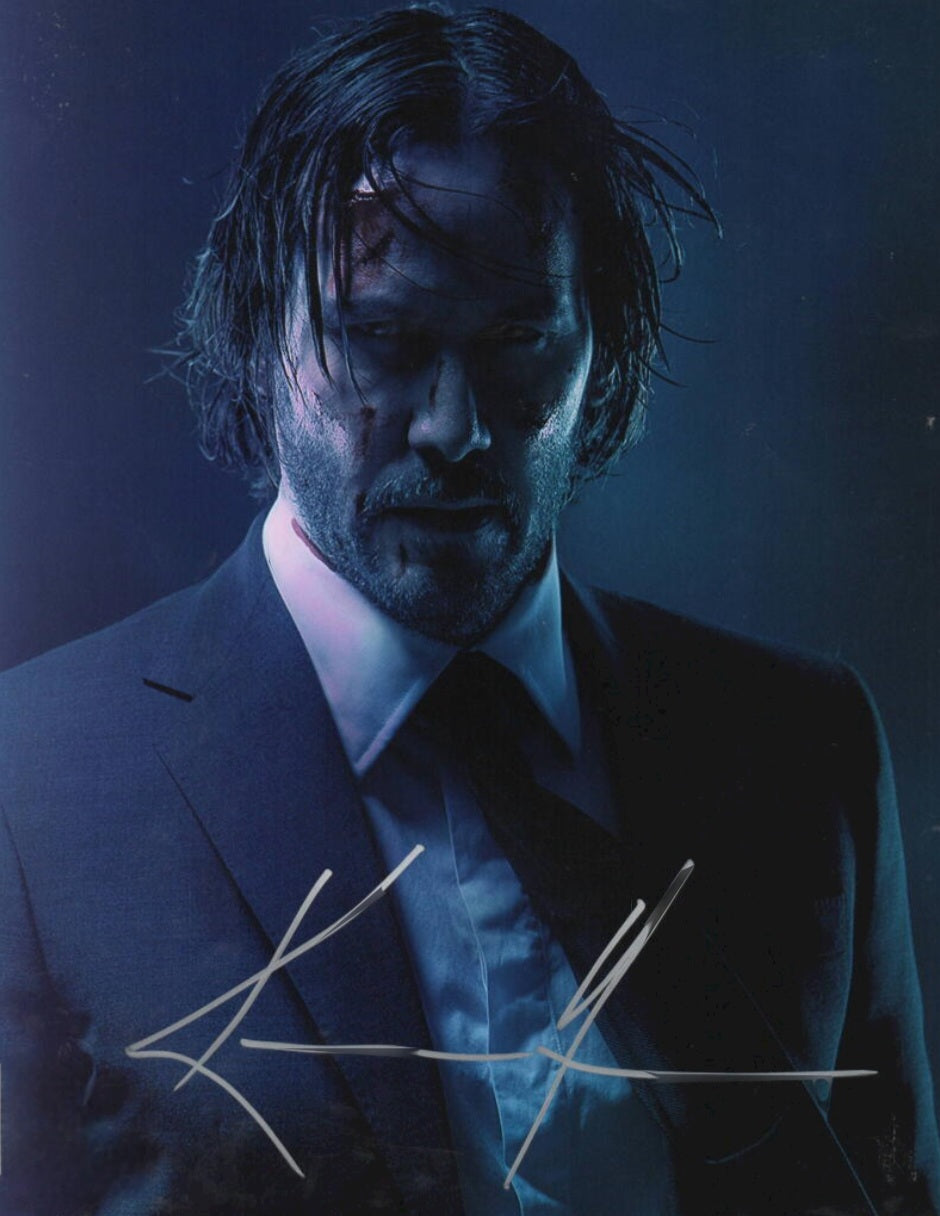 Keanu Reeves signed autographed photo from movie scene John Wick