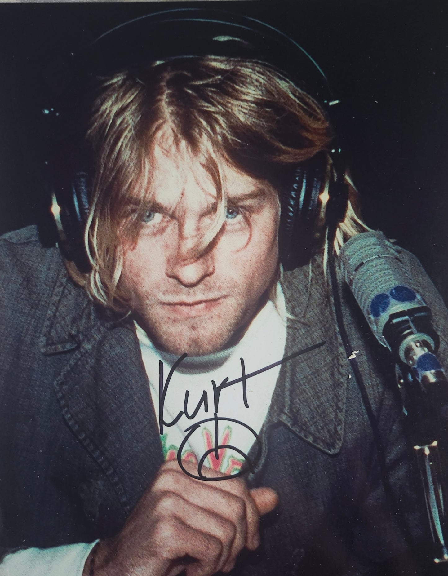 Kurt Cobain signed photo black marker Boston memorabilia