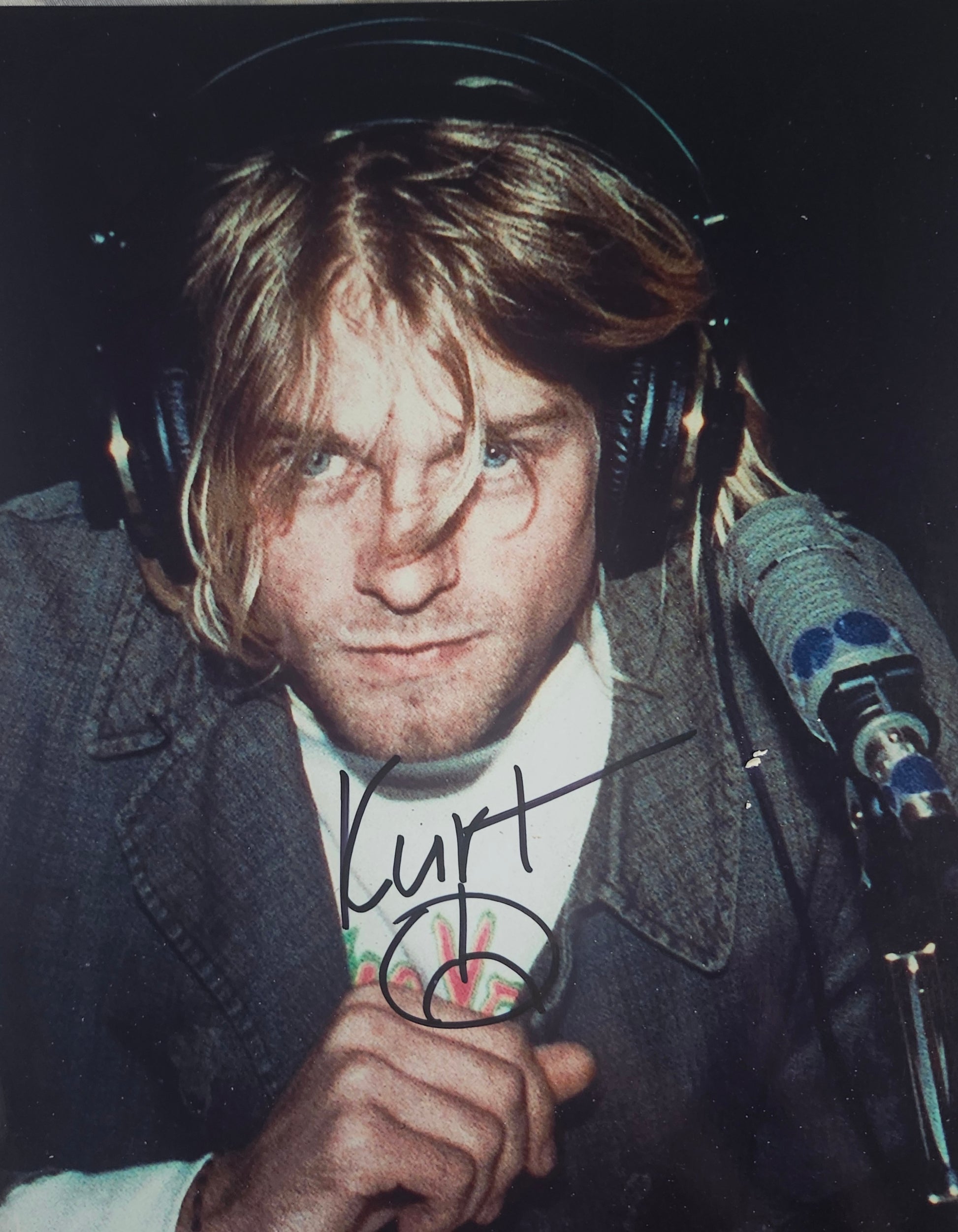 Kurt Cobain signed photo black marker Boston memorabilia