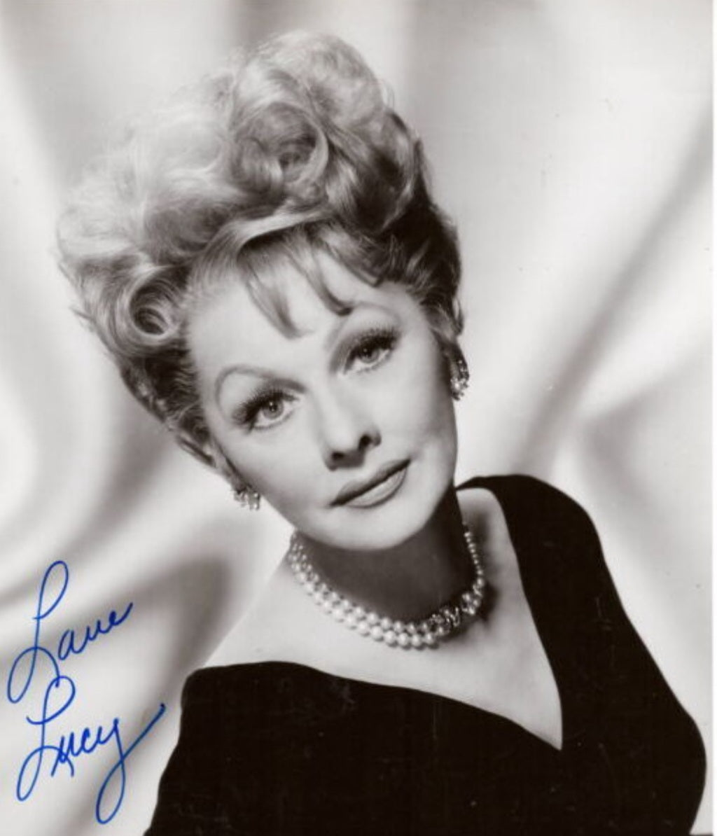 Lucille Ball signed photo lovely me Young looking