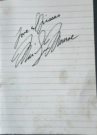 Marilyn Monroe signed paper cut love Maryland