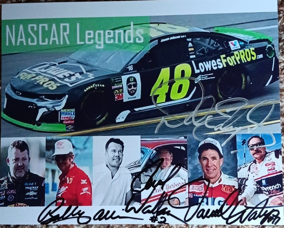 DALE EARNHARDT NASCAR DRIVERS LEGENDS signed autographed photo COA Hologram Boston memorabilia