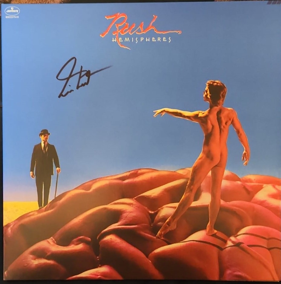 NEIL PEART signed autographed Rush Album COA Hologram hemispheres