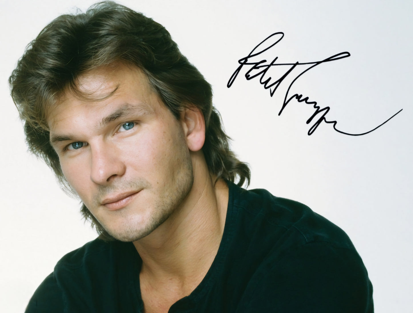 Patrick Swayze signed photo black marker