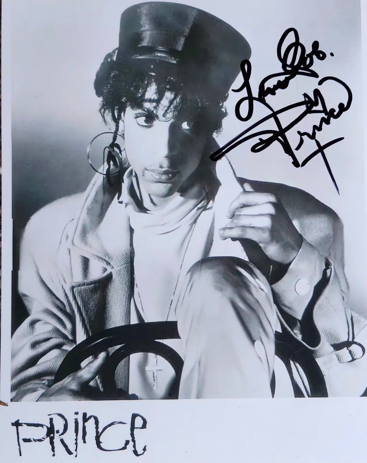 Prince signed photo promotional Warner Brothers black marker