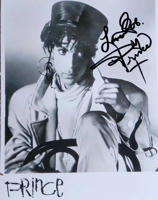 Prince signed photo promotional Warner Brothers black marker