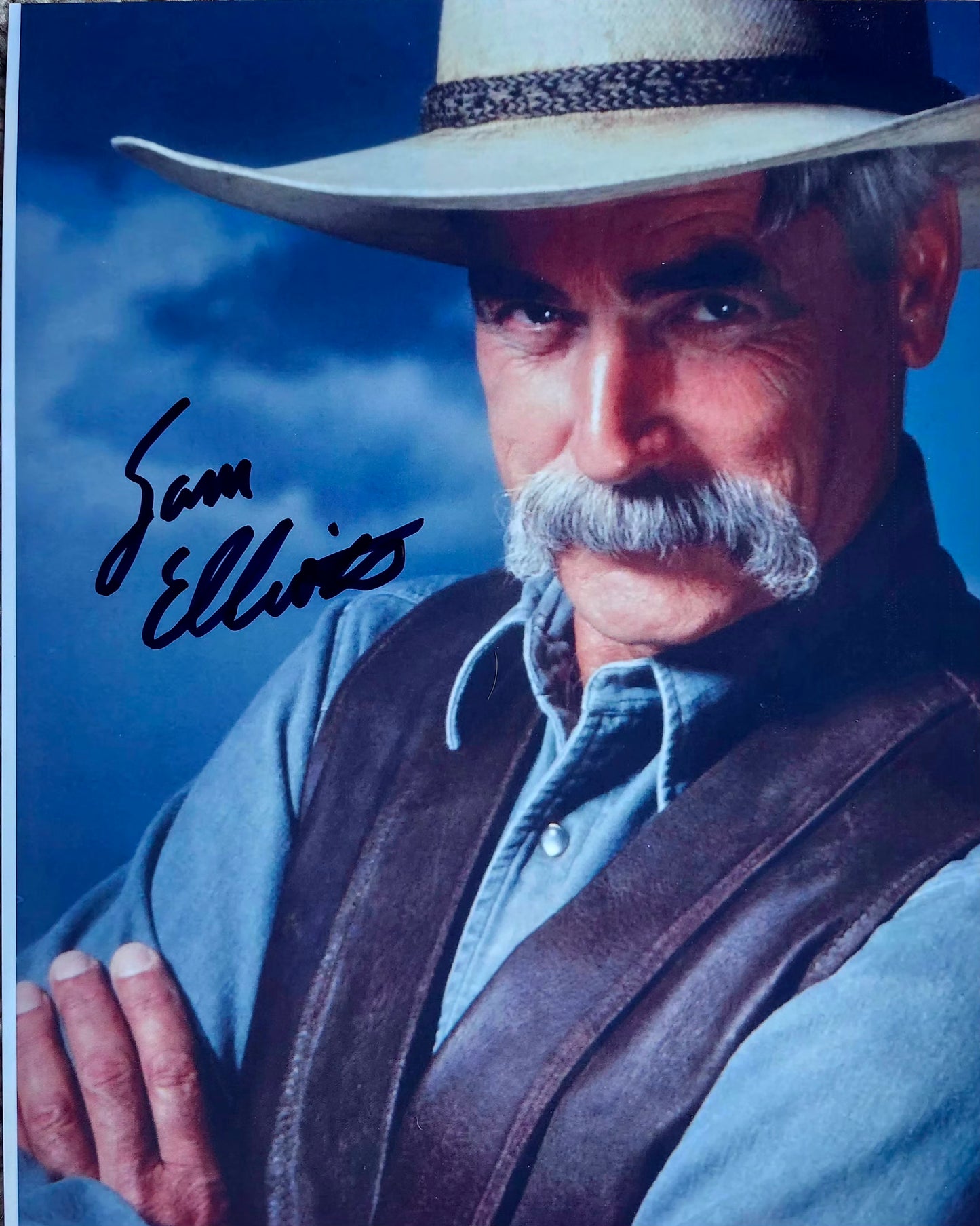 Sam Elliott signed photo black marker Cowboy image