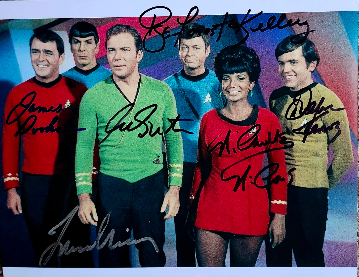 Star Trek vintage image sign photo in black and silver marker