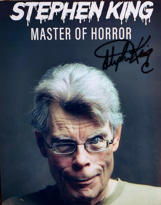 Stephen King signed photo master of horror black marker Boston memorabilia