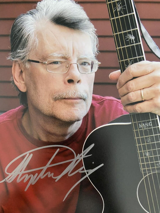 Stephen King signed photo my guitar Boston