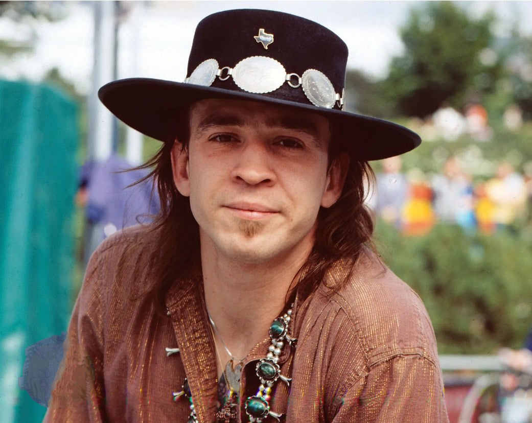 Stevie Ray Vaughan photo wearing hat