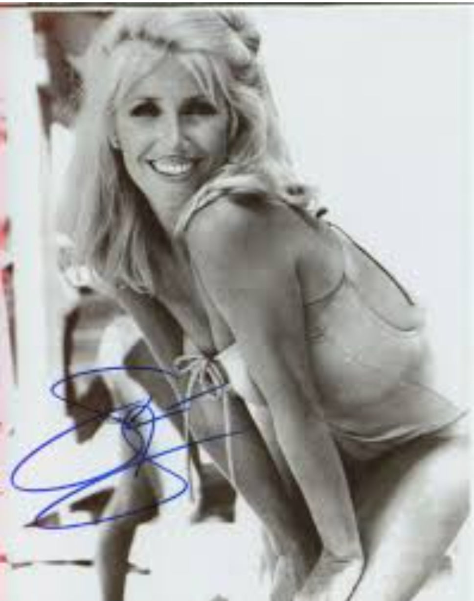 Suzanne somers signed photo black and white Boston memorabilia sexy pose