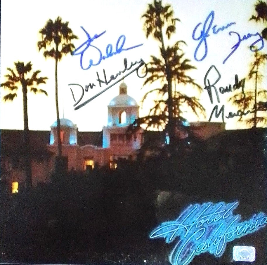 THE EAGLES band signed autographed album Hotel California COA Hologram Boston memorabilia