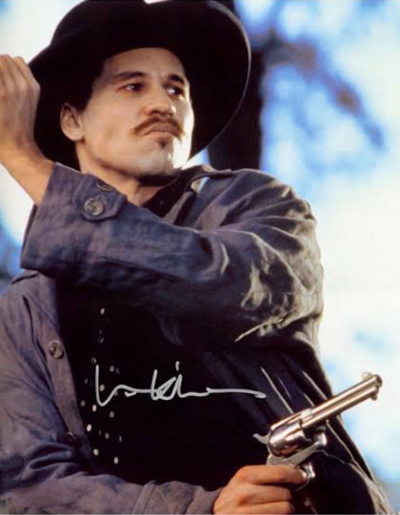 Val Kilmer signed photo action scene shooting gun