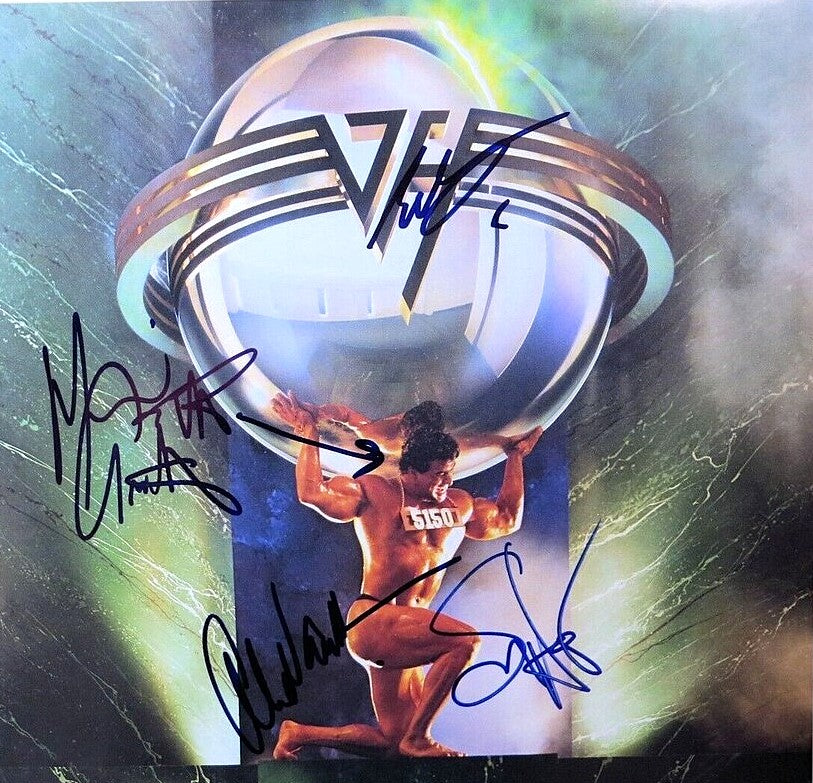 VAN HALEN BAND signed autographed album 5150 COA Hologram
