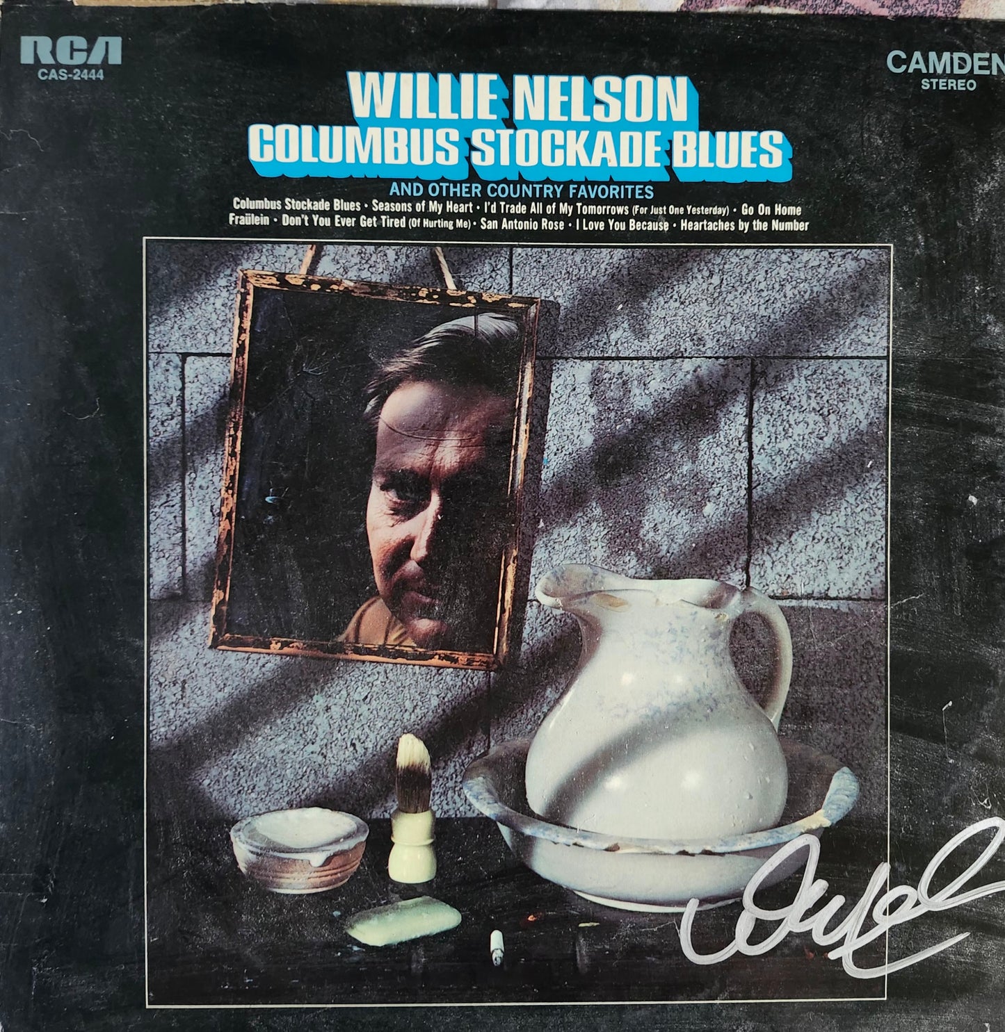 Willie Nelson signed vintage album silver marker