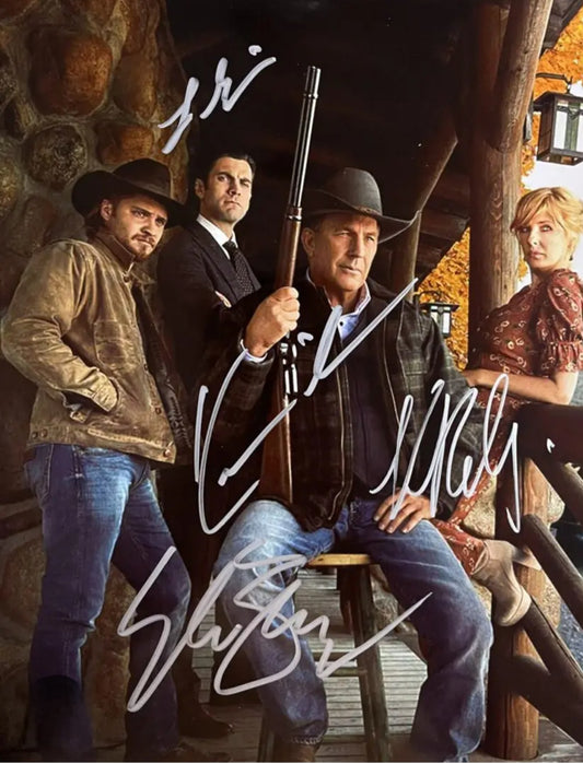 Yellowstone cast signed photo silver marker