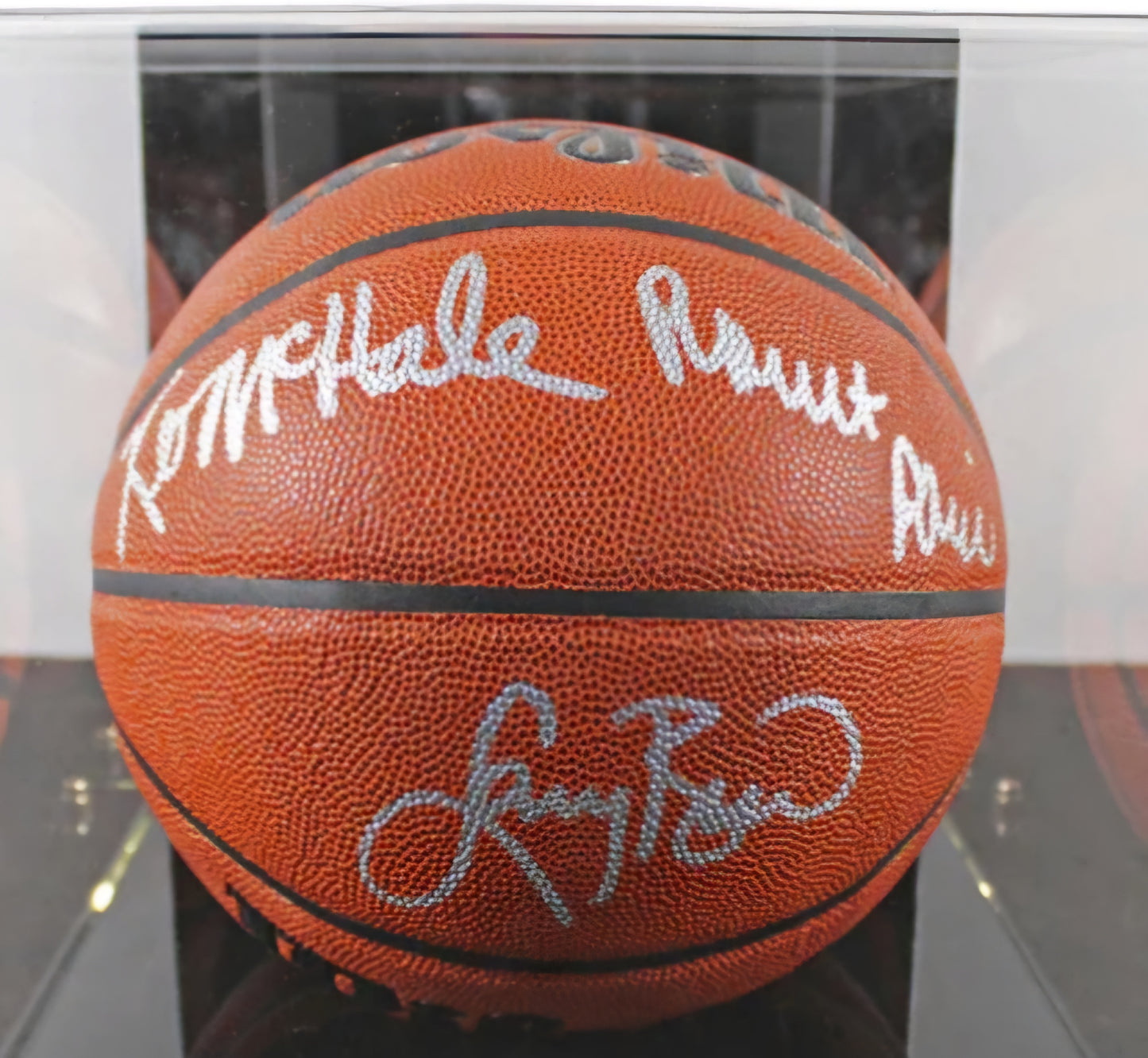 Larry Bird Kevin McHale Robert Parish signed basketball silver marker Boston memorabilia