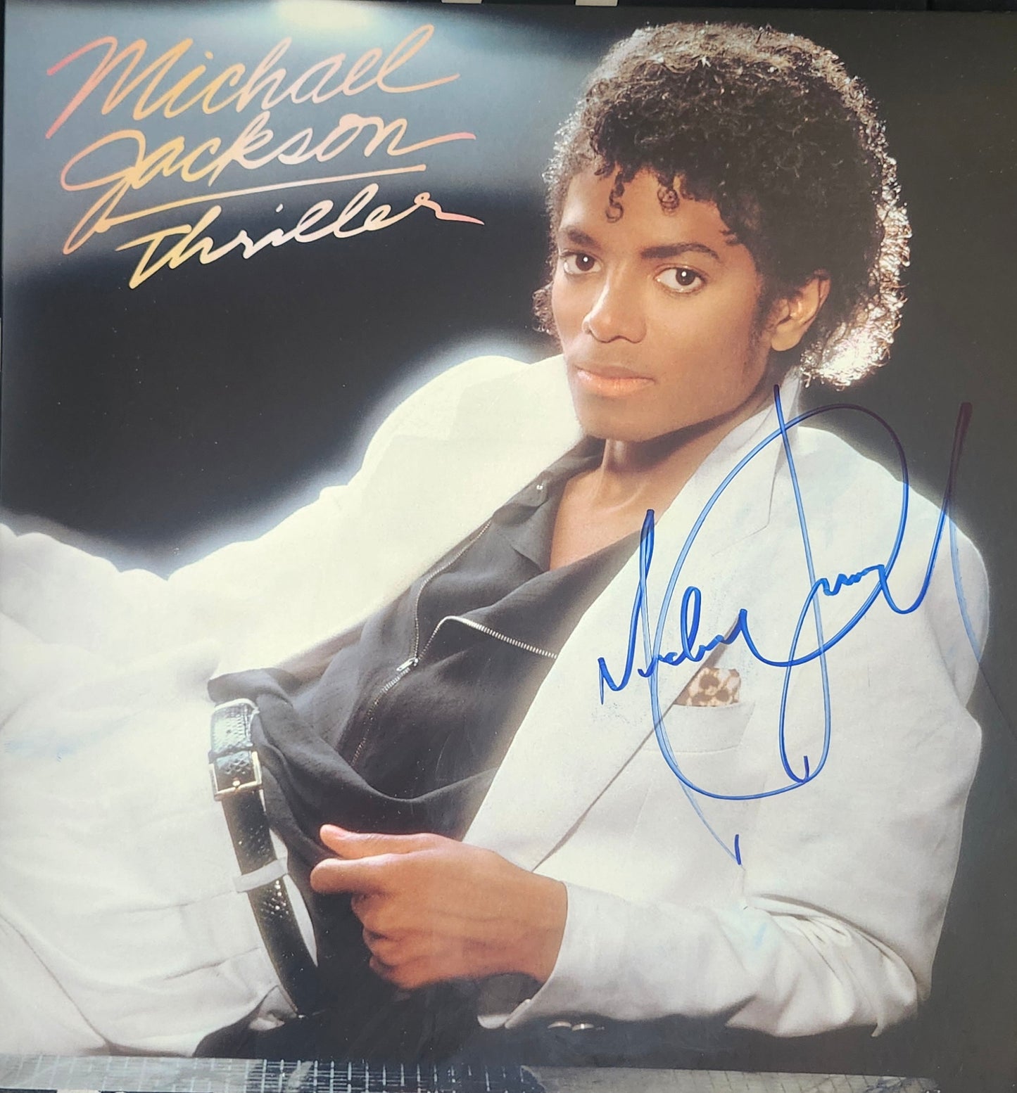 MICHAEL JACKSON Signed Album Thriller COA Hologram