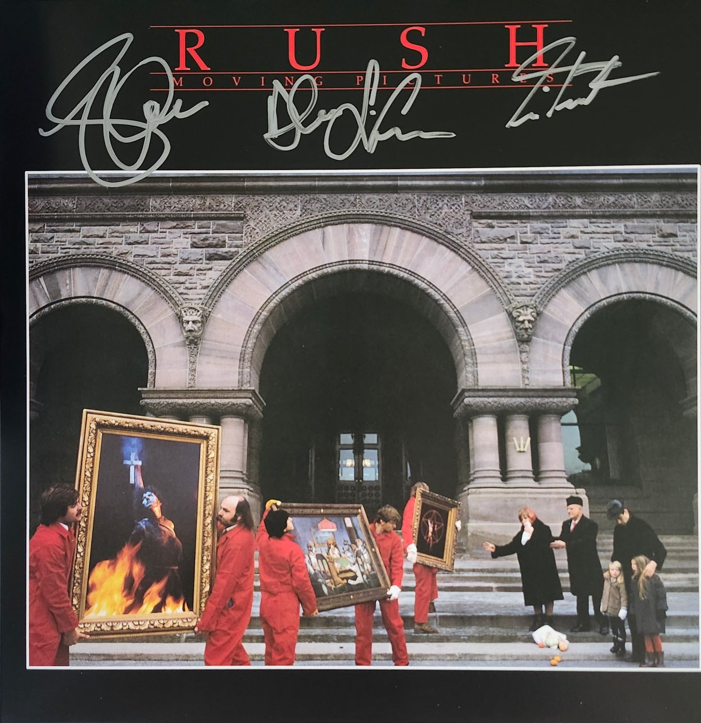 RUSH Band signed autographed album Moving Pictures COA Hologram