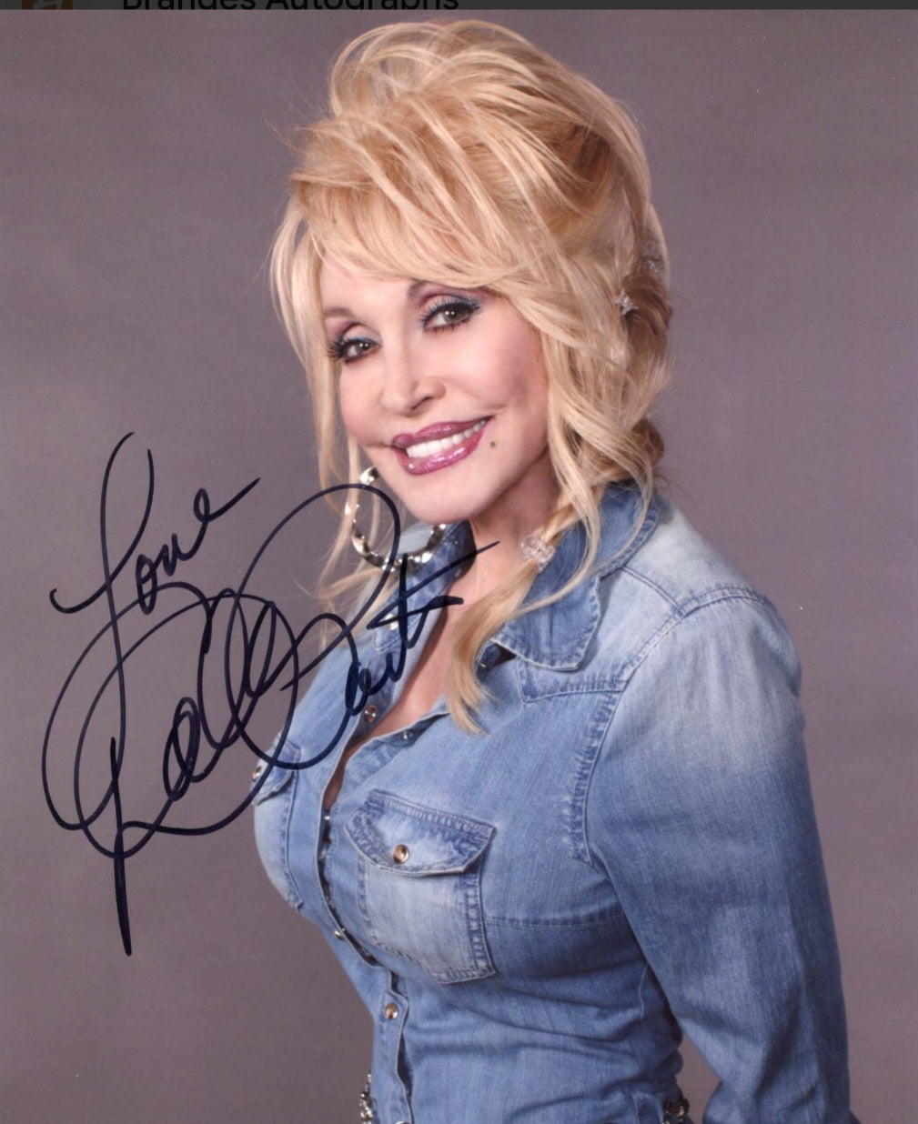 DOLLY PARTON Signed Photo COA Hologram
