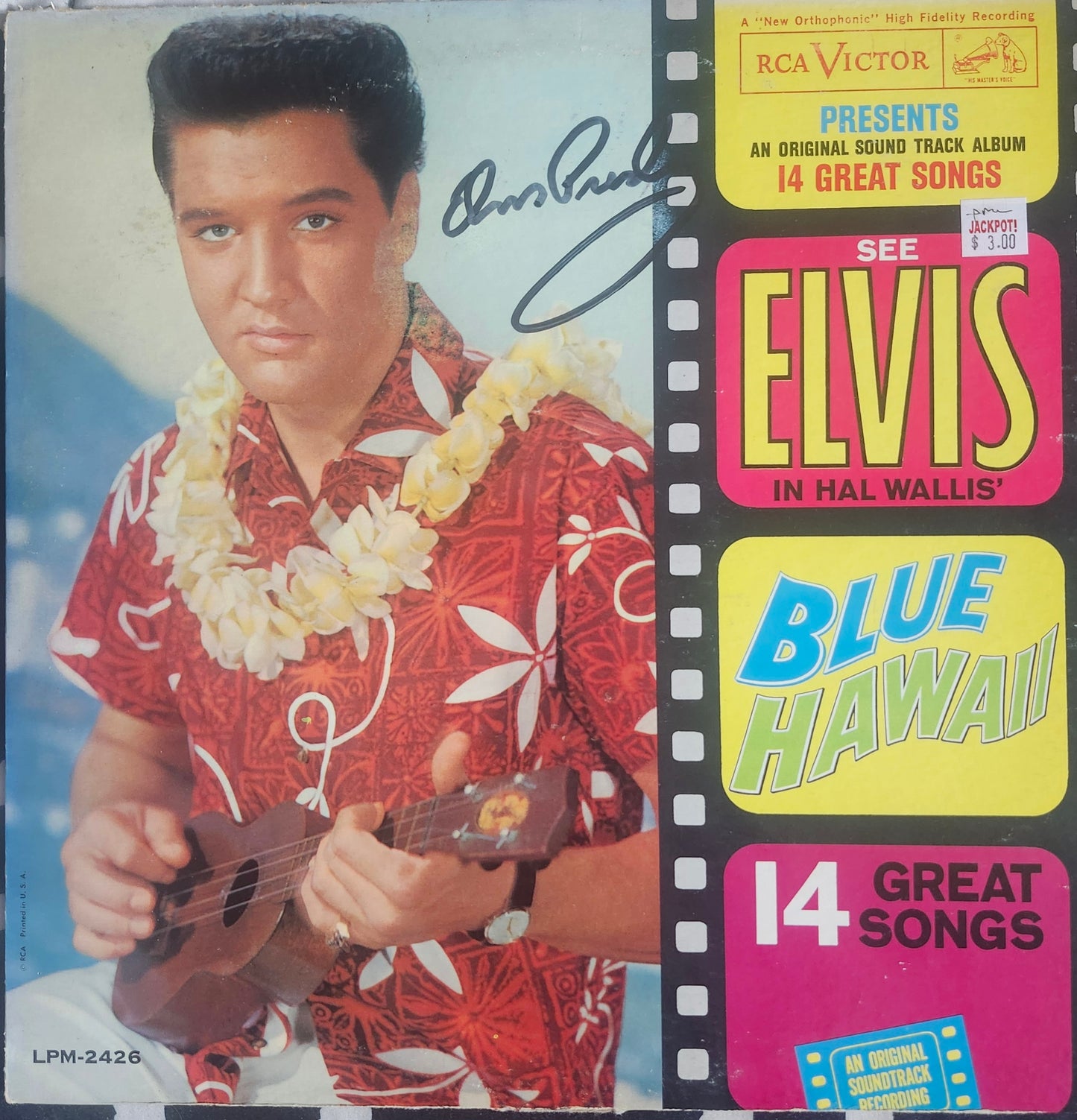 ELVIS PRESLEY signed autographed album COA Hologram