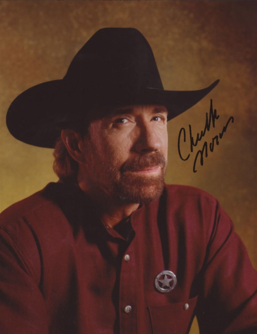 CHUCK NORRIS signed autographed photo COA Hologram
