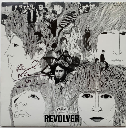 Paul McCartney signed the Beatles revolver album black marker Boston memorabilia