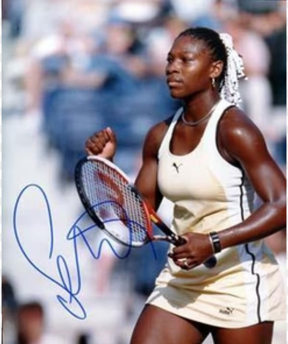 Serena Williams signed photo waiting for the serve Boston memorabilia
