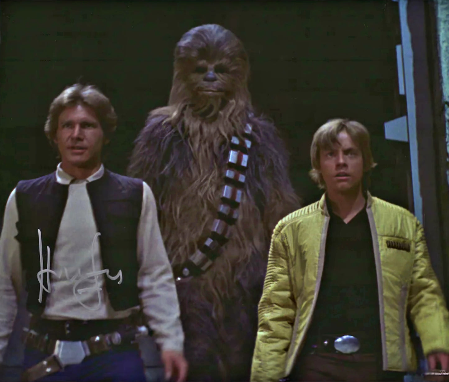 Harrison Ford signed photo A New Hope Star Wars silver marker Boston memorabilia