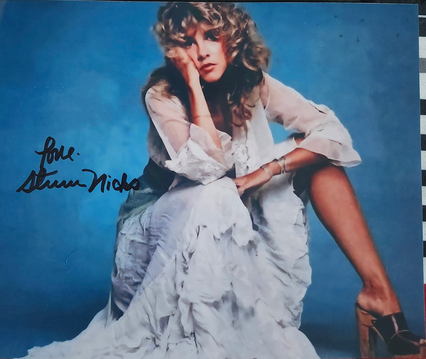 STEVIE NICKS Signed Autographed Photo white dress COA Hologram