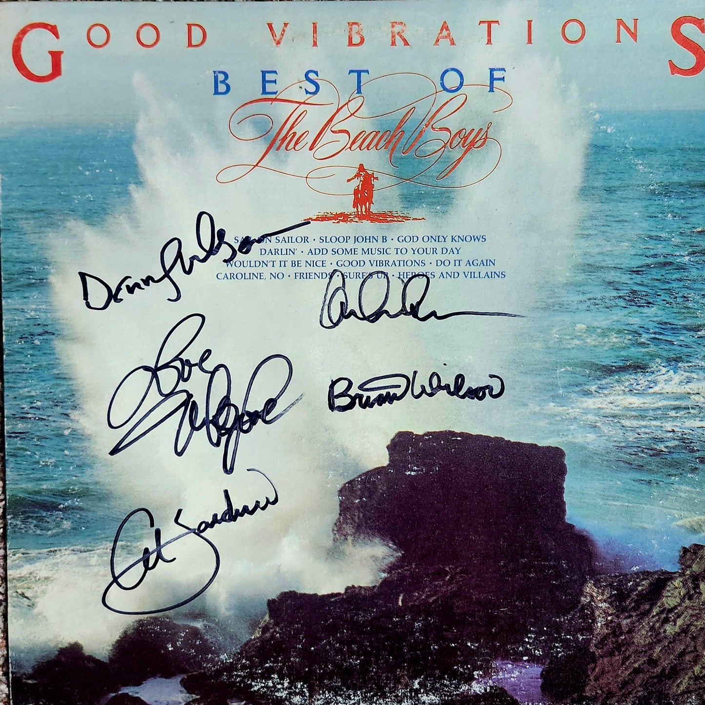 THE BEACH BOYS Signed Autographed Album Good Vibrations COA Hologram