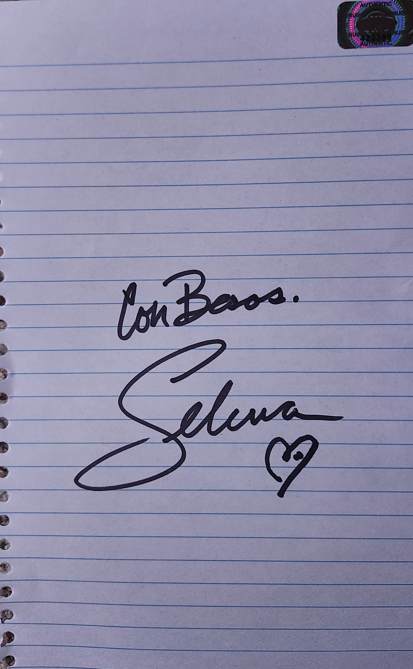 SELENA signed autographed Paper with photo COA Hologram