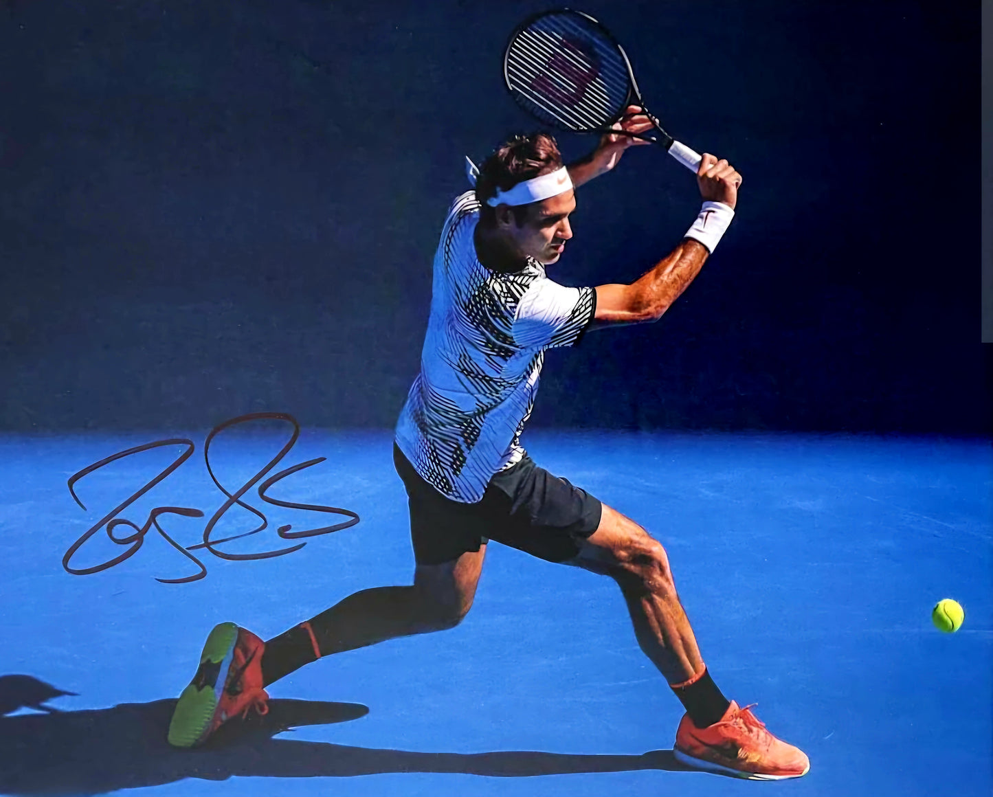 Roger Federer signed photo titled Perfection Boston memorabilia