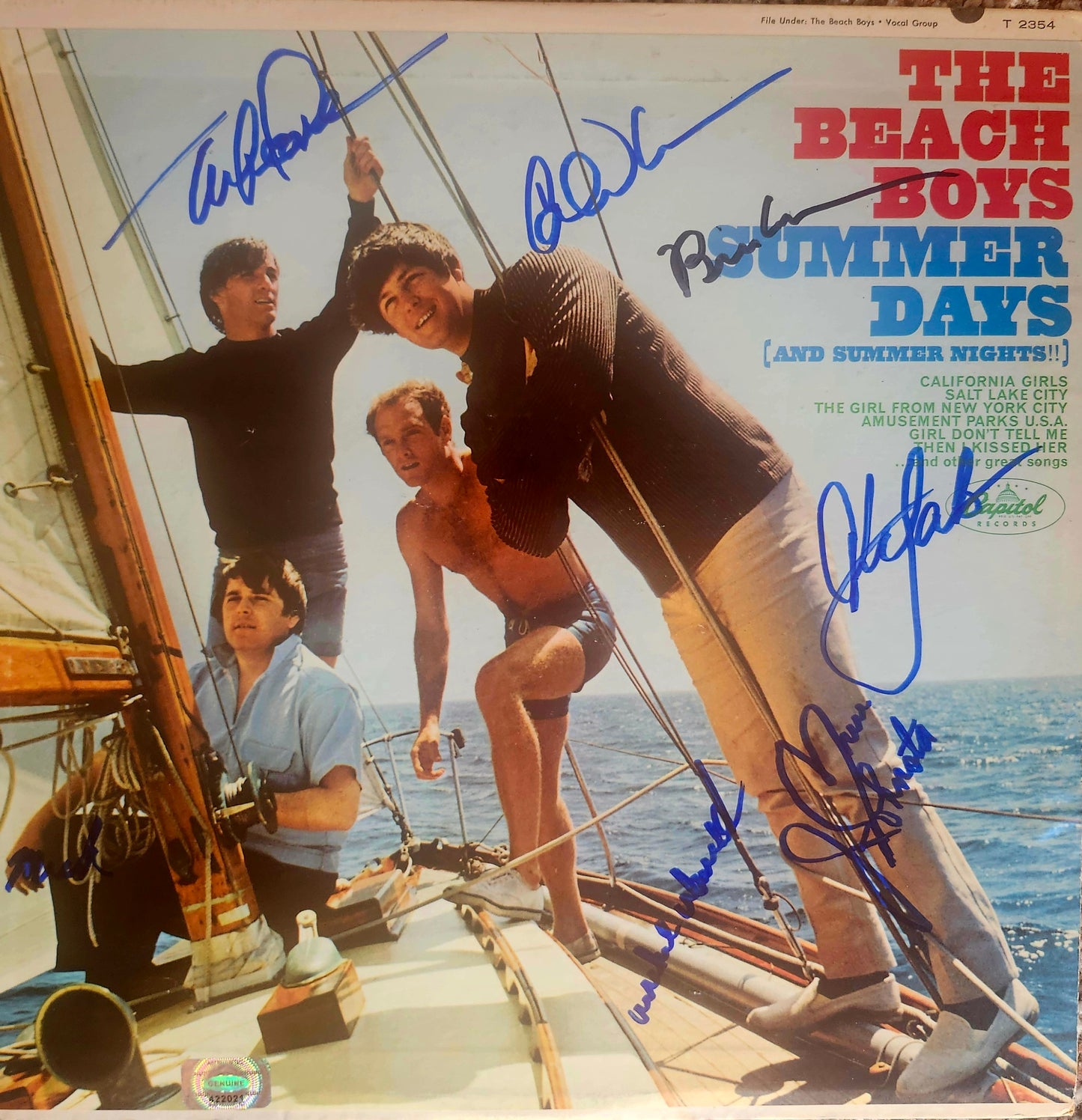THE BEACH BOYS Signed Autographed Album COA Hologram